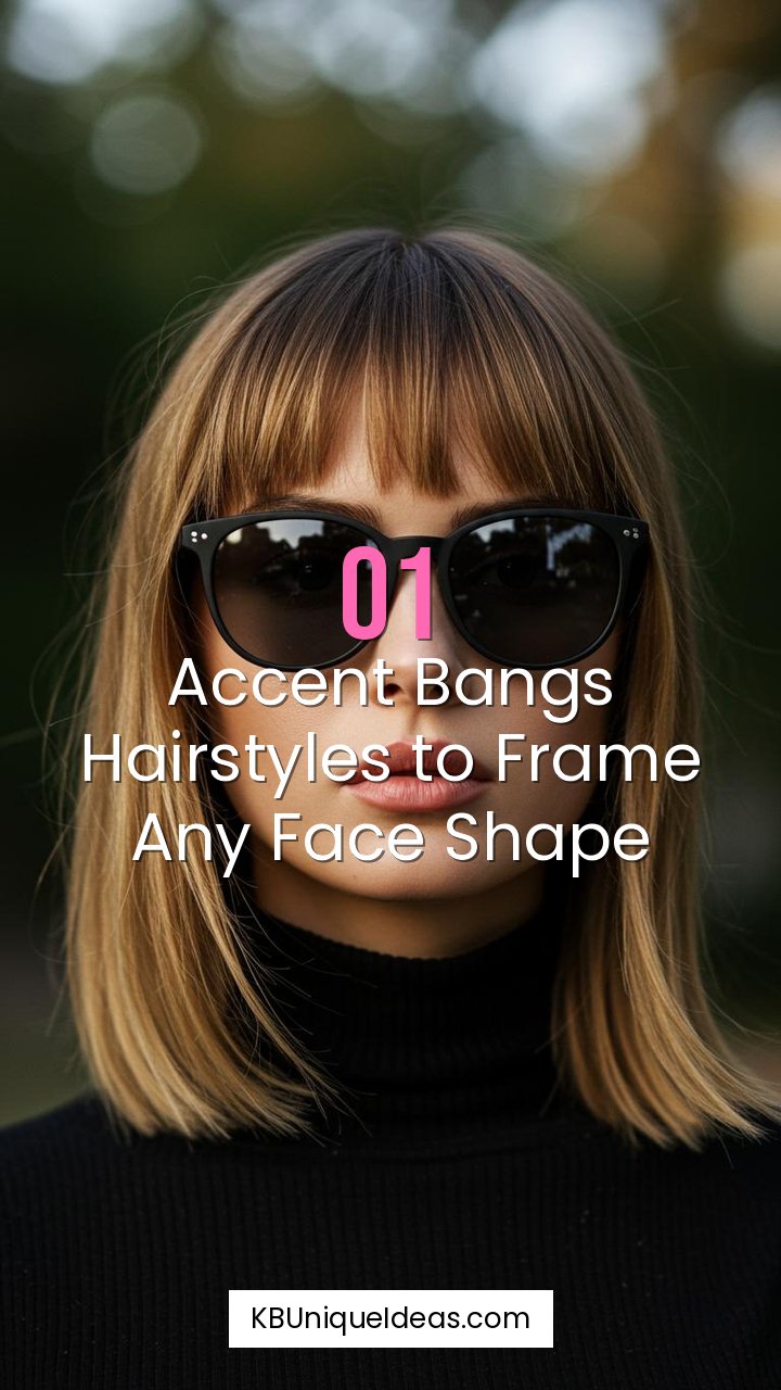 Accent Bangs Hairstyles to Frame Any Face Shape