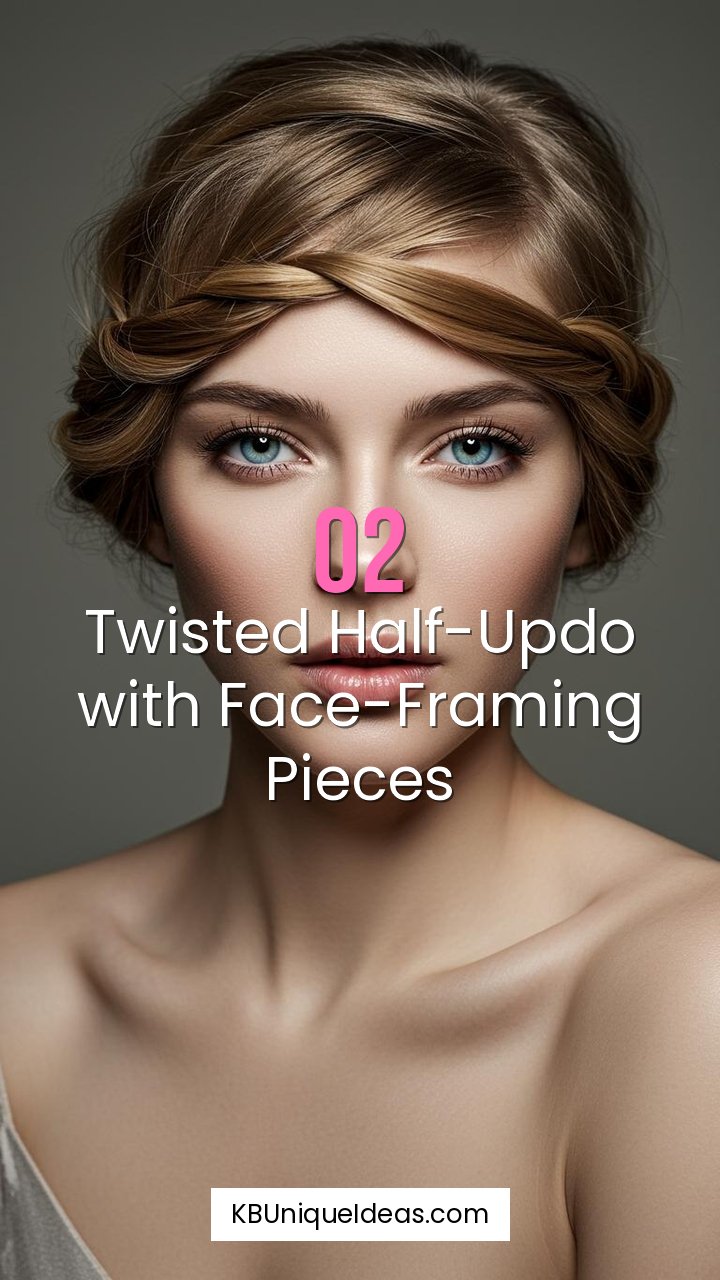 Twisted Half-Updo with Face-Framing Pieces
