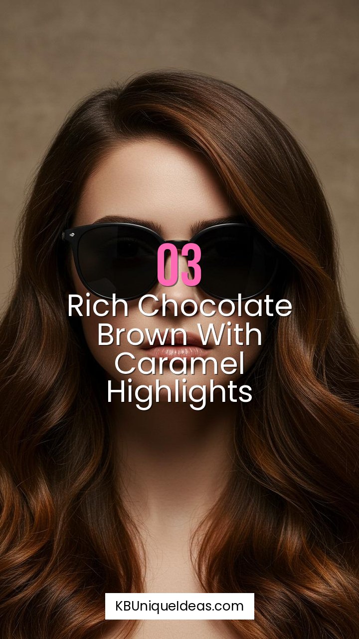 Rich Chocolate Brown with Caramel Highlights