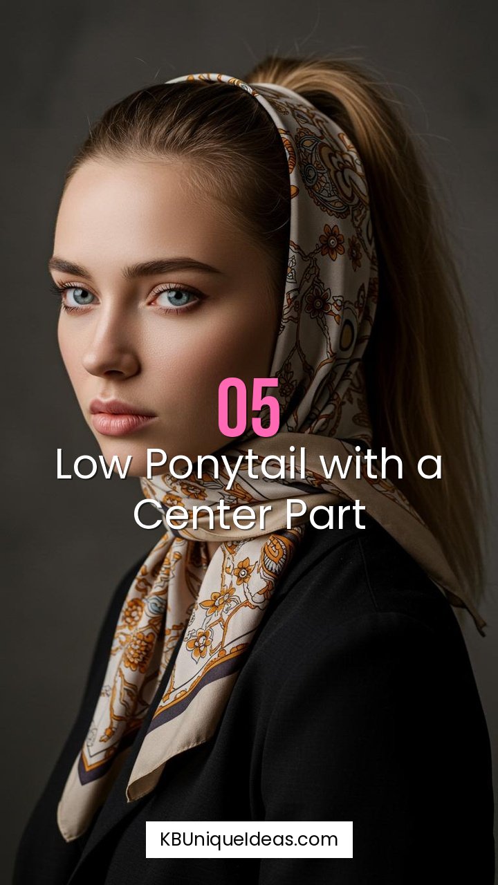 High Ponytail with a Scarf