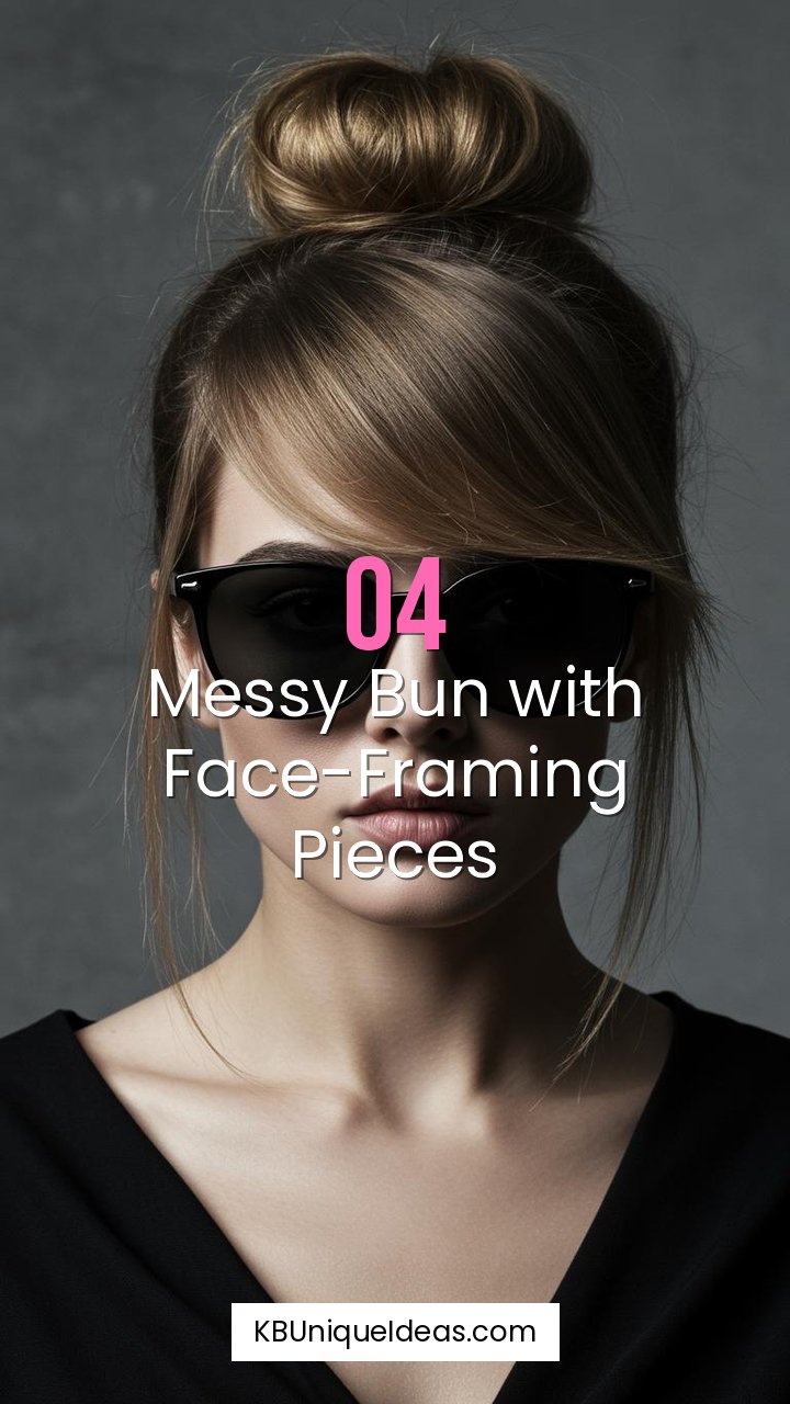 Messy Bun with Face-Framing Pieces