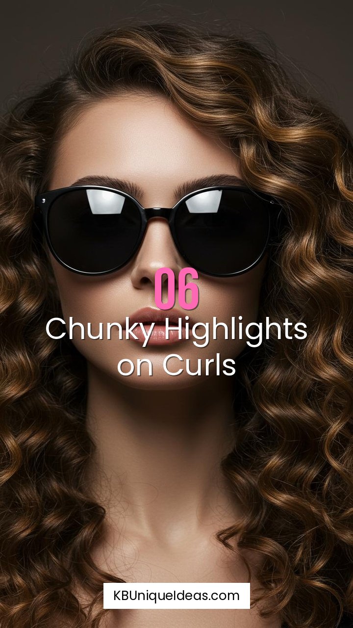 Chunky Highlights on Curls