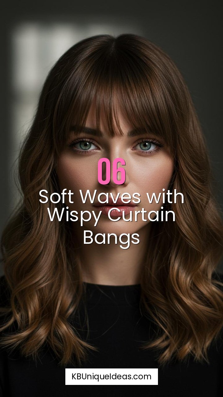 Soft Waves with Wispy Curtain Bangs