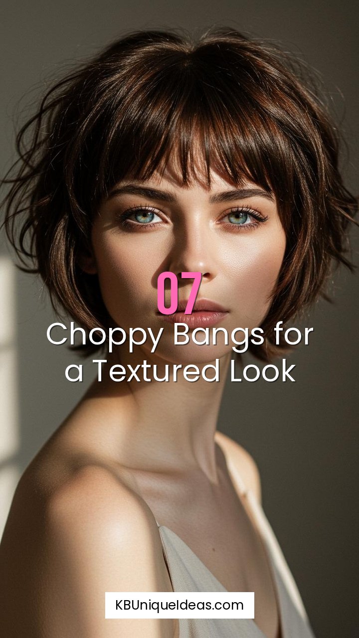 Choppy Bangs for a Textured Look