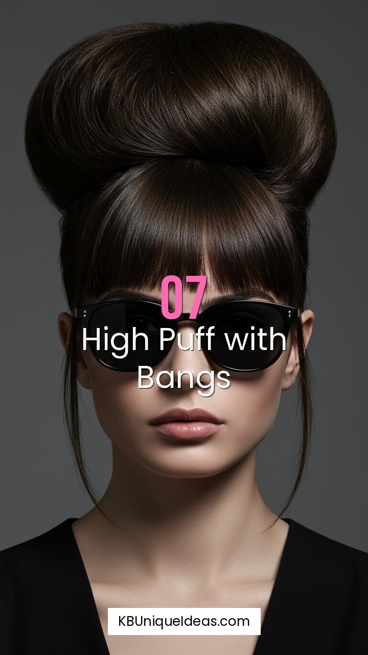 High Puff with Bangs