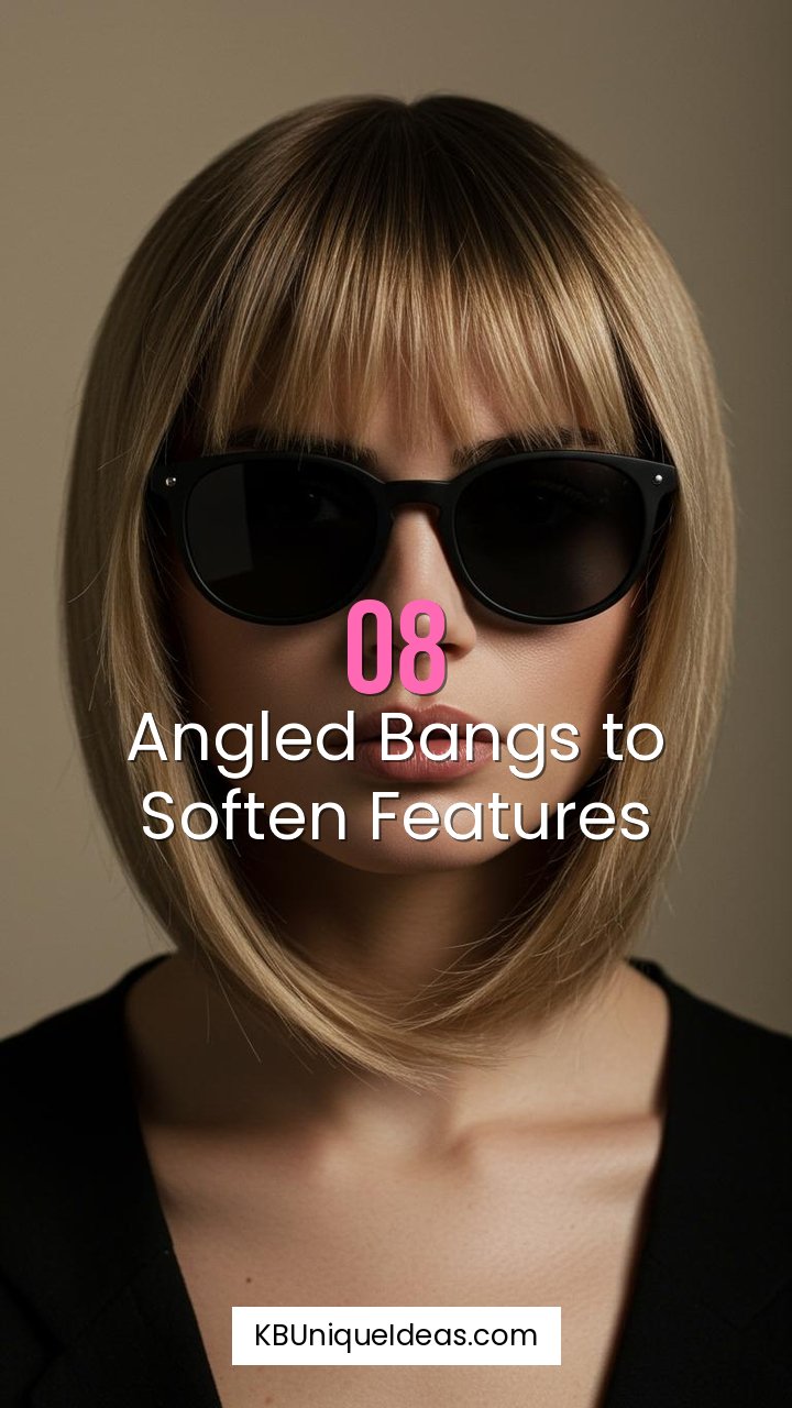 Angled Bangs to Soften Features