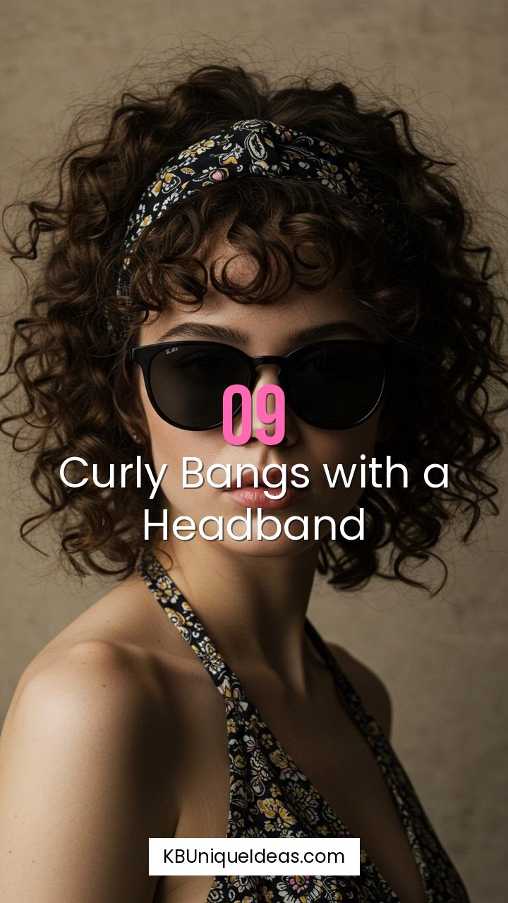 Curly Bangs with a Headband