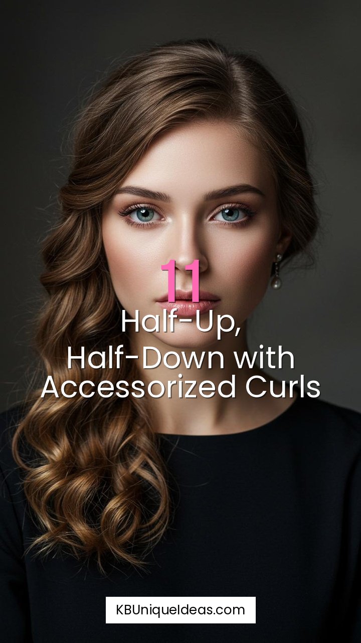 Half-Up, Half-Down with Accessorized Curls