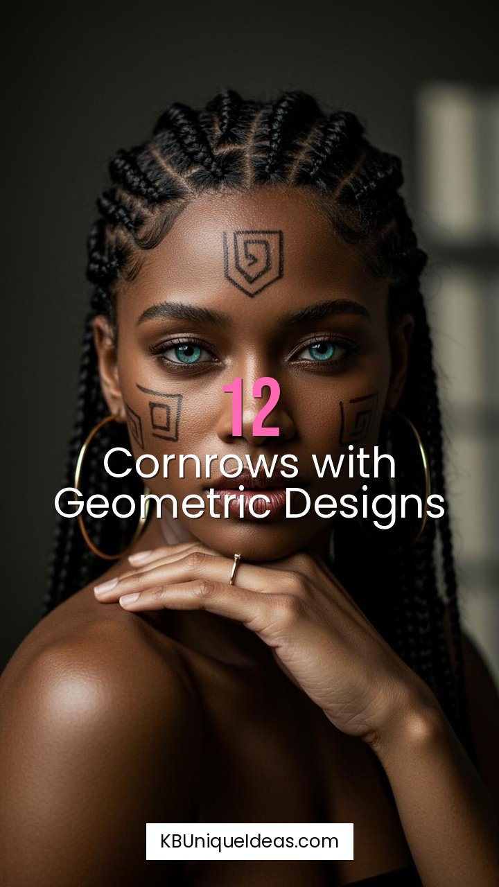 Cornrows with Geometric Designs