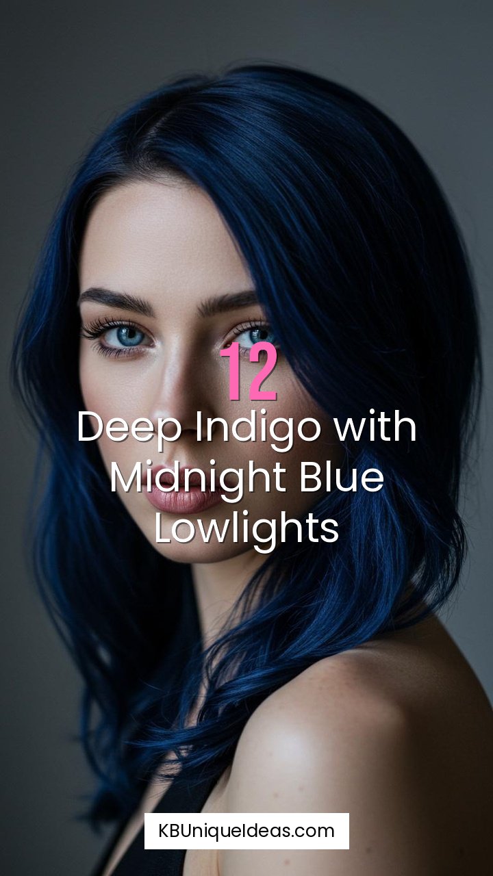 Deep Indigo with Midnight Blue Lowlights