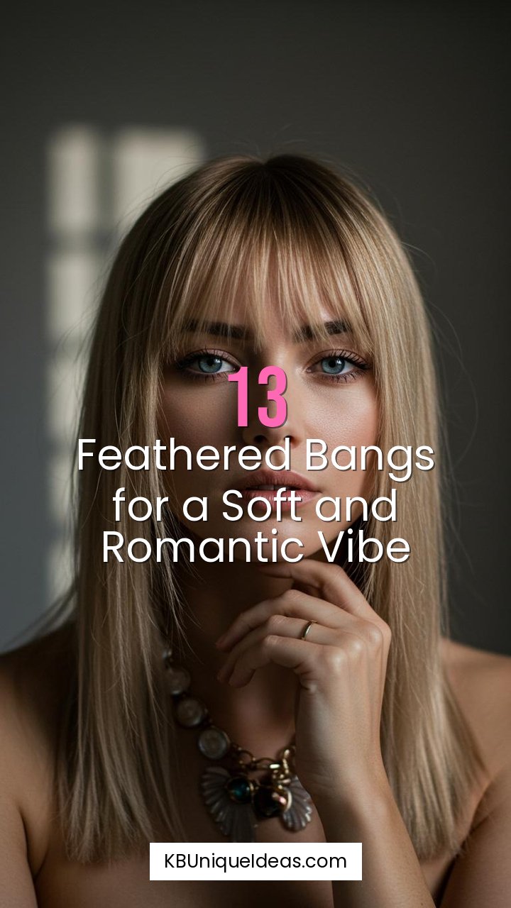 Feathered Bangs for a Soft and Romantic Vibe