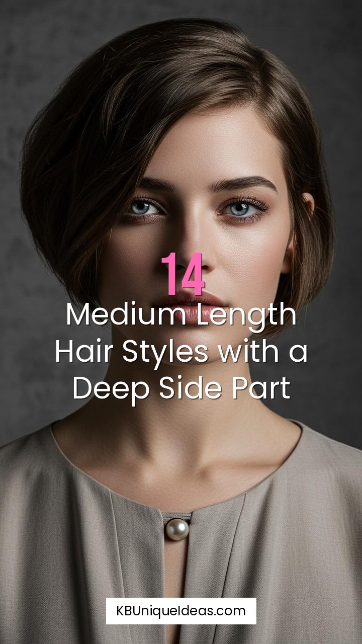 Medium Length Hair Styles with a Deep Side Part