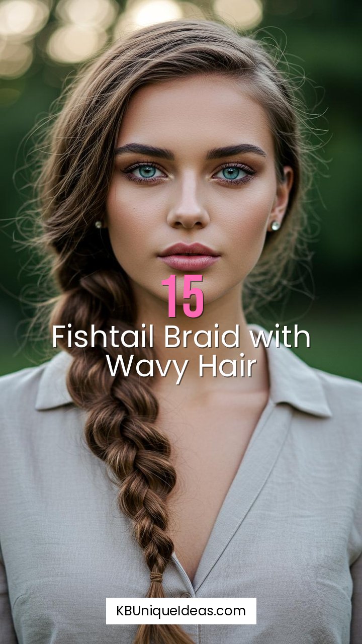 Fishtail Braid with Wavy Hair