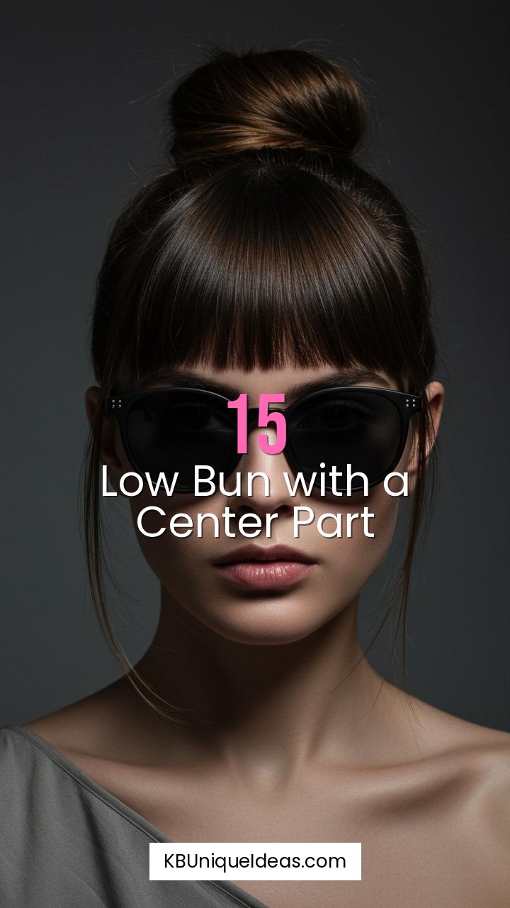Low Bun with a Center Part