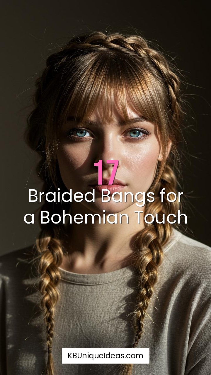 Braided Bangs for a Bohemian Touch