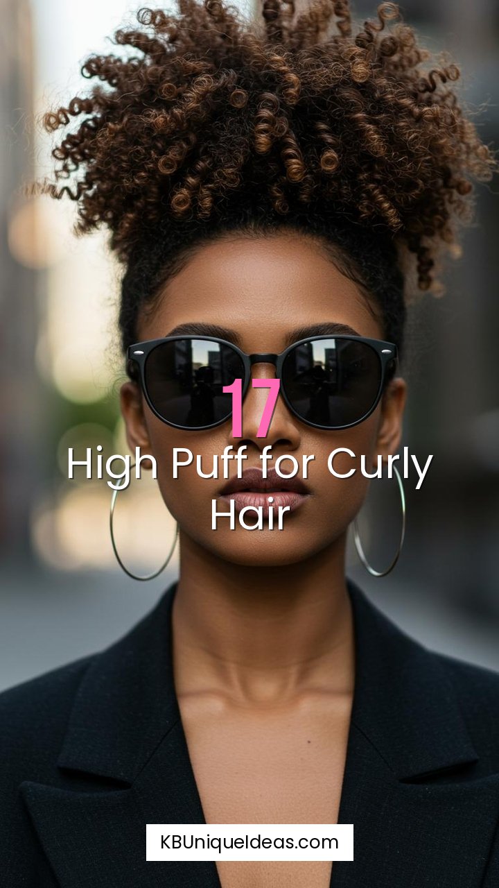 High Puff for Curly Hair