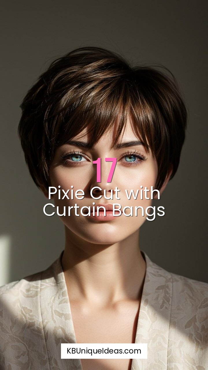 Pixie Cut with Curtain Bangs