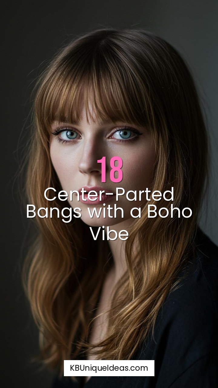 Center-Parted Bangs with a Boho Vibe