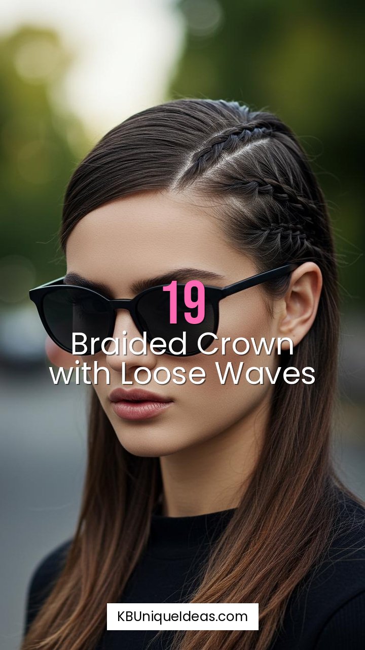 Deep Side Part with Braided Accent