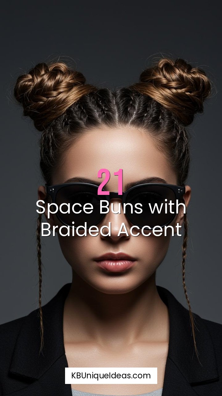 Space Buns with Braided Accent