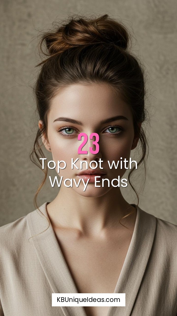 Top Knot with Wavy Ends