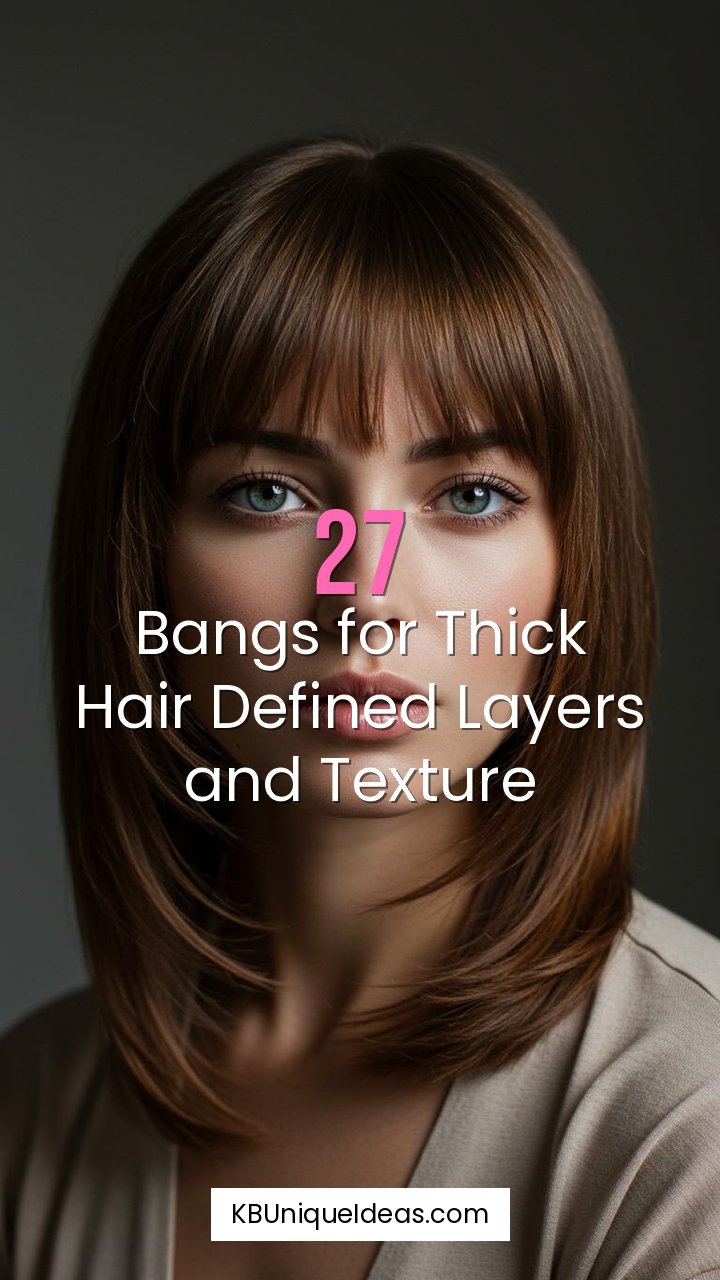 Bangs for Thick Hair Defined Layers and Texture