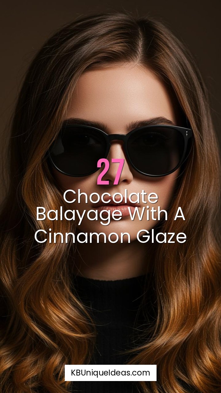 Chocolate Balayage with a Cinnamon Glaze