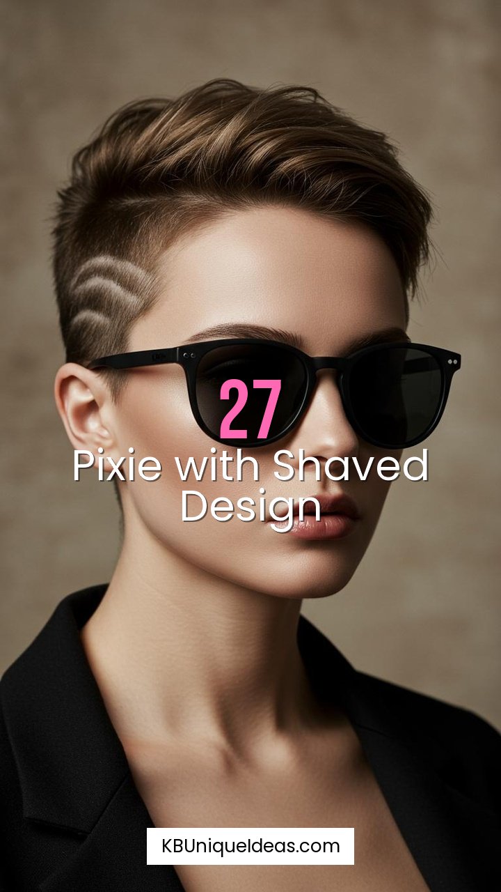 Pixie with Shaved Design