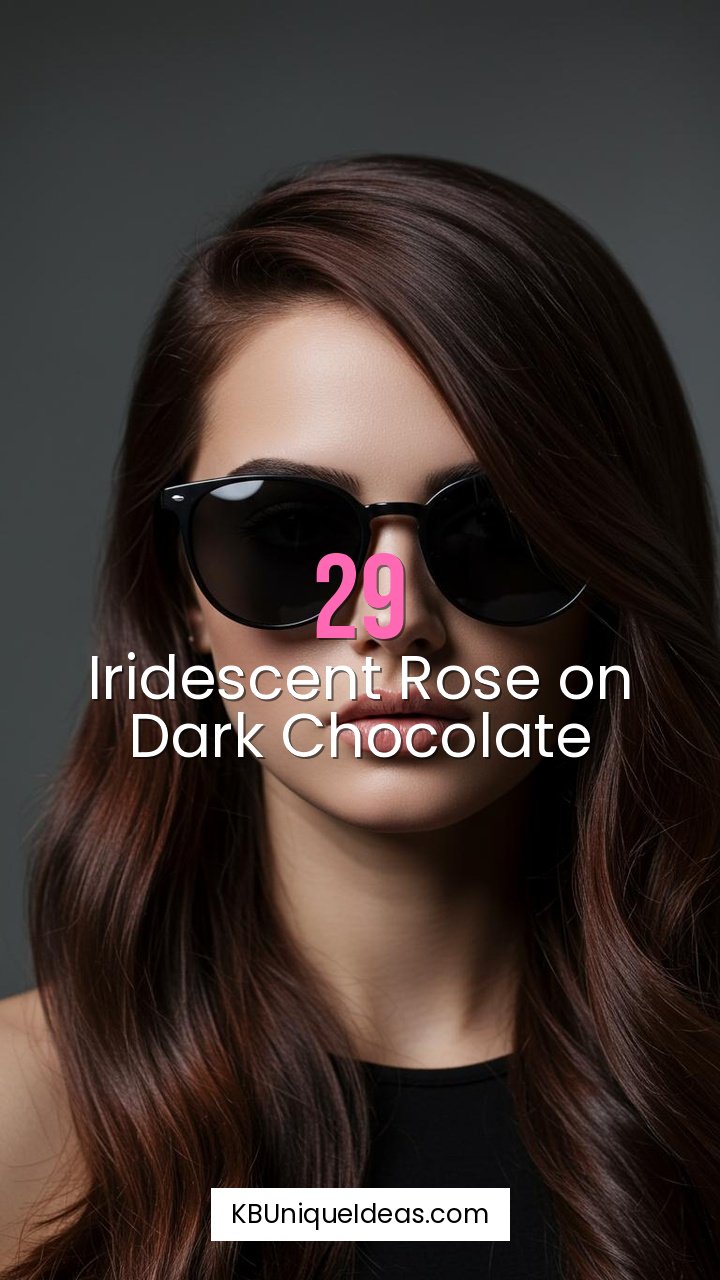 Iridescent Rose on Dark Chocolate