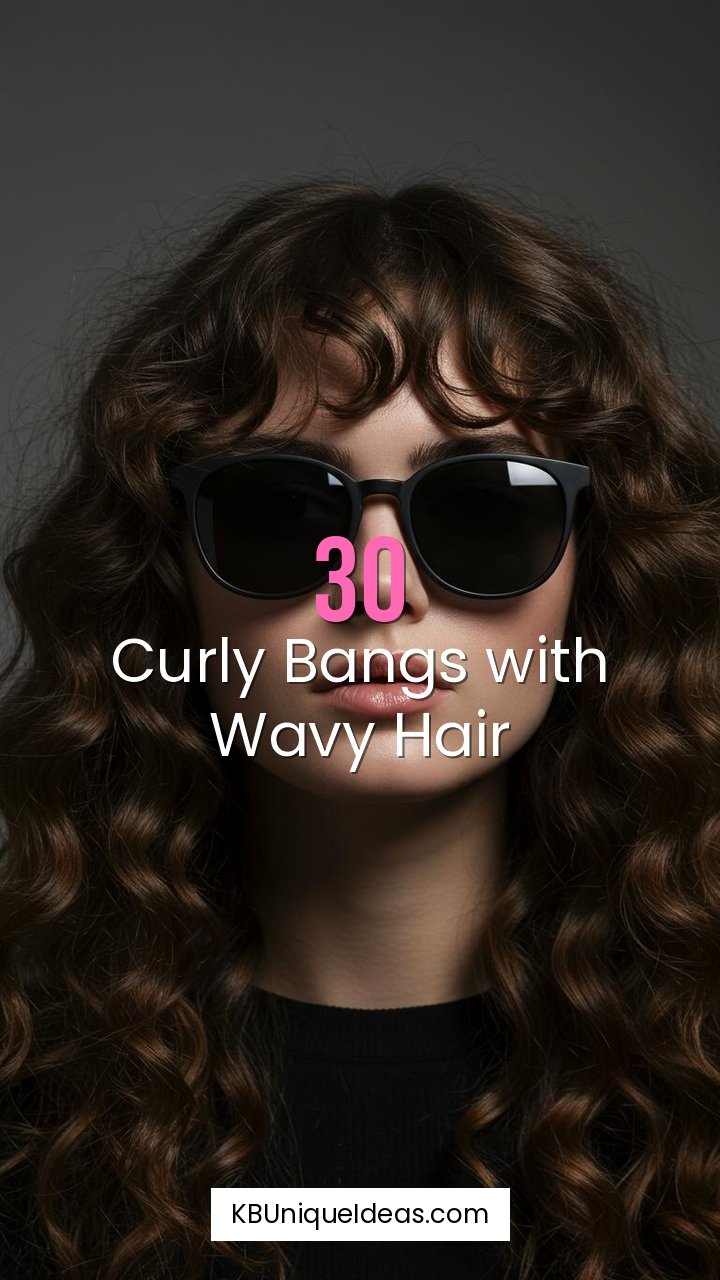 Curly Bangs with Wavy Hair