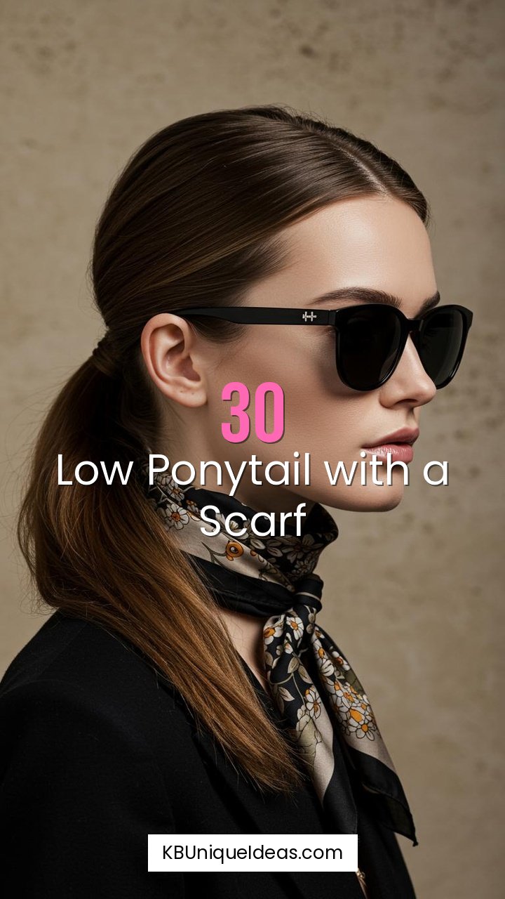 Low Ponytail with a Scarf