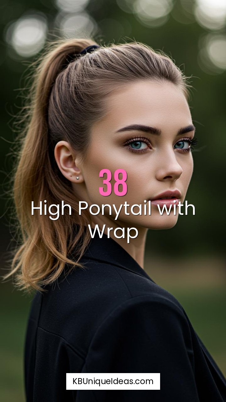 High Ponytail with Wrap