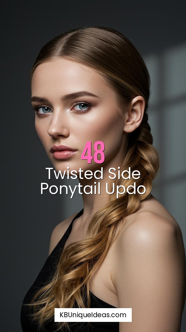 Twisted Side Ponytail Updo