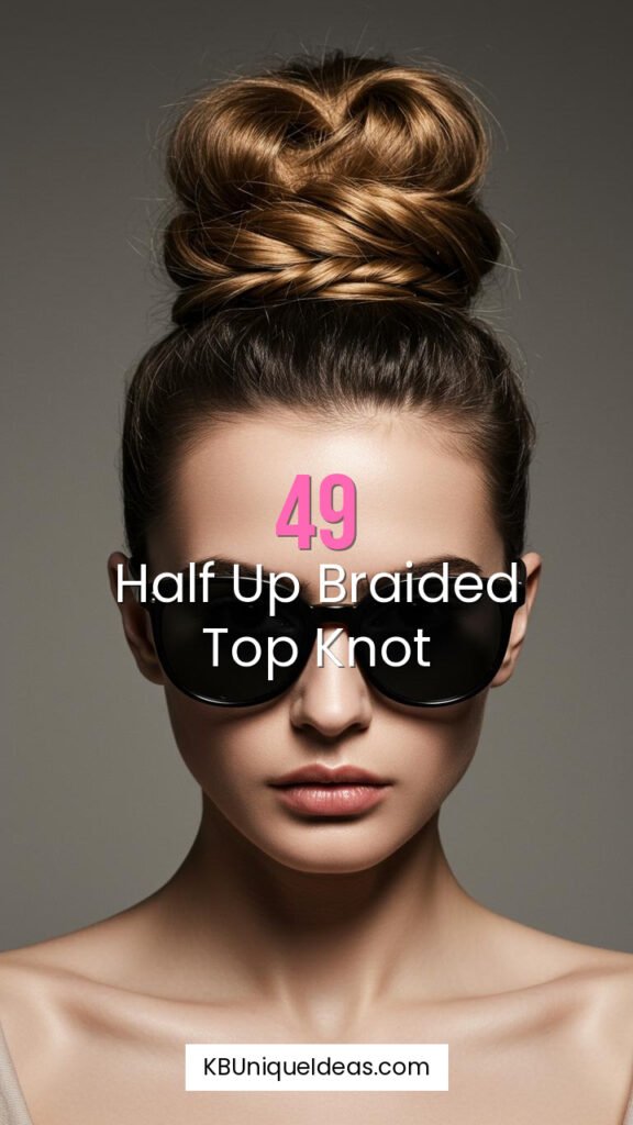 Half Up Braided Top Knot