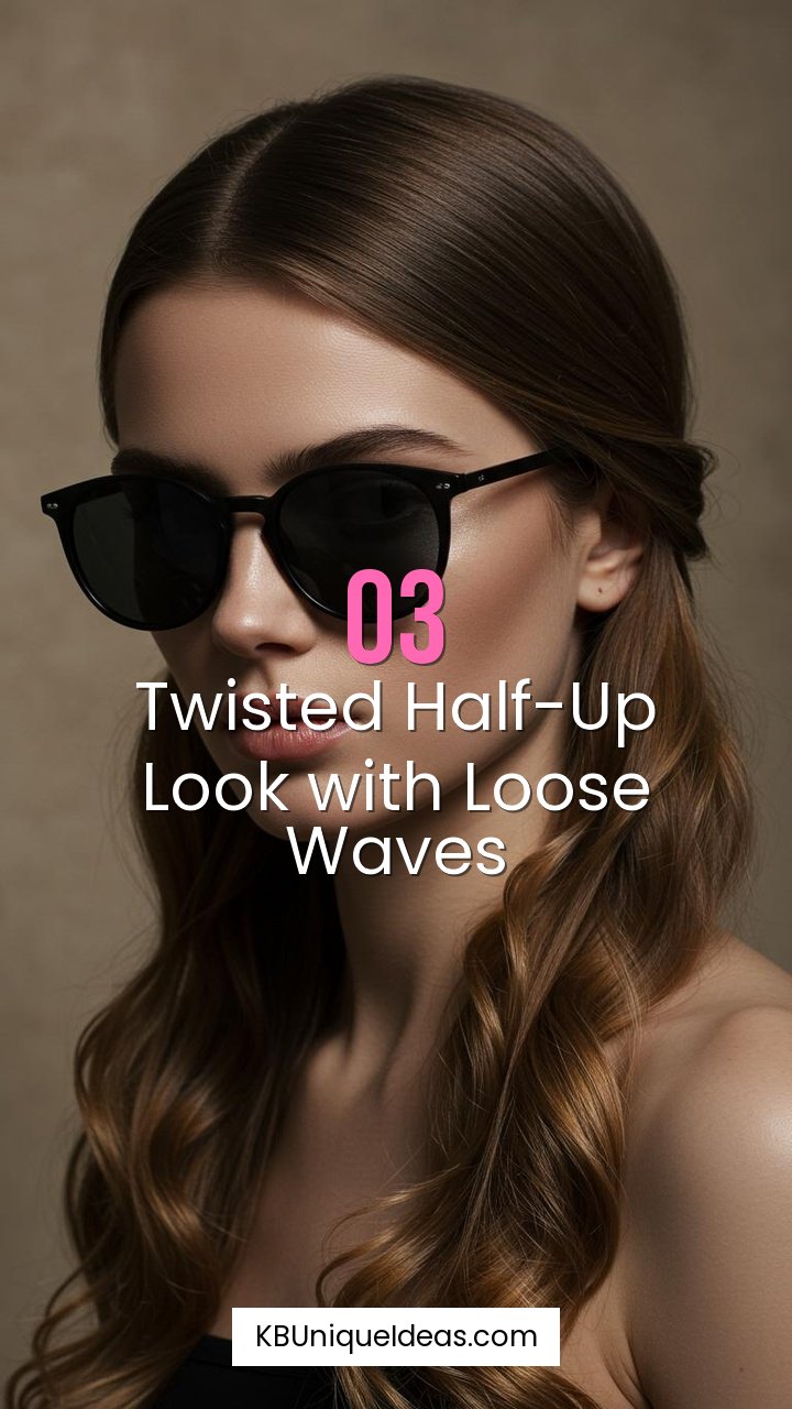 Twisted Half-Up Look with Loose Waves