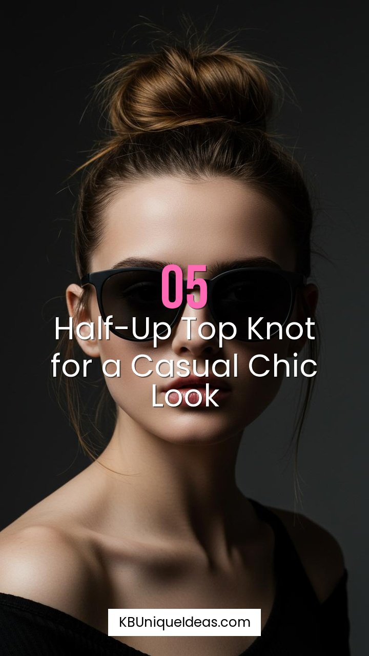Half-Up Top Knot for a Casual Chic Look