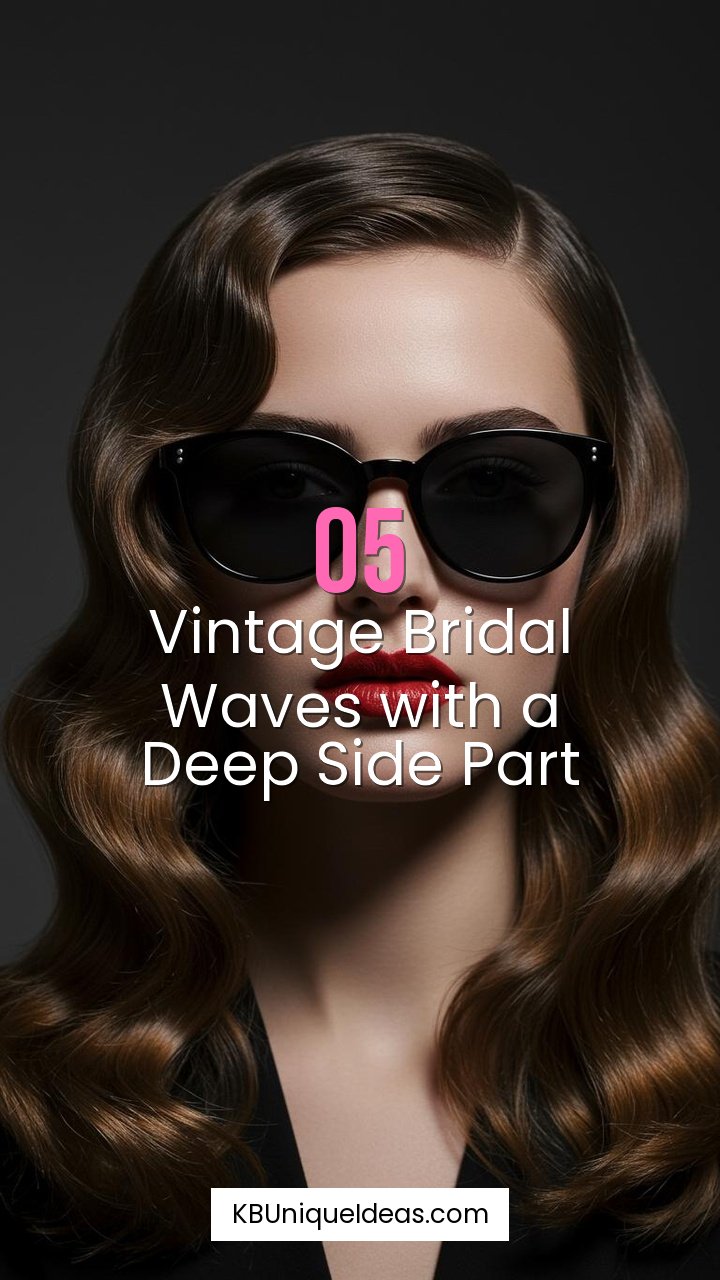 Vintage Bridal Waves with a Deep Side Part