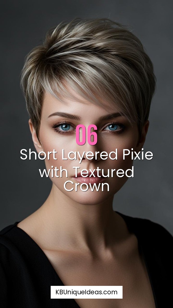 Short Layered Pixie with Textured Crown