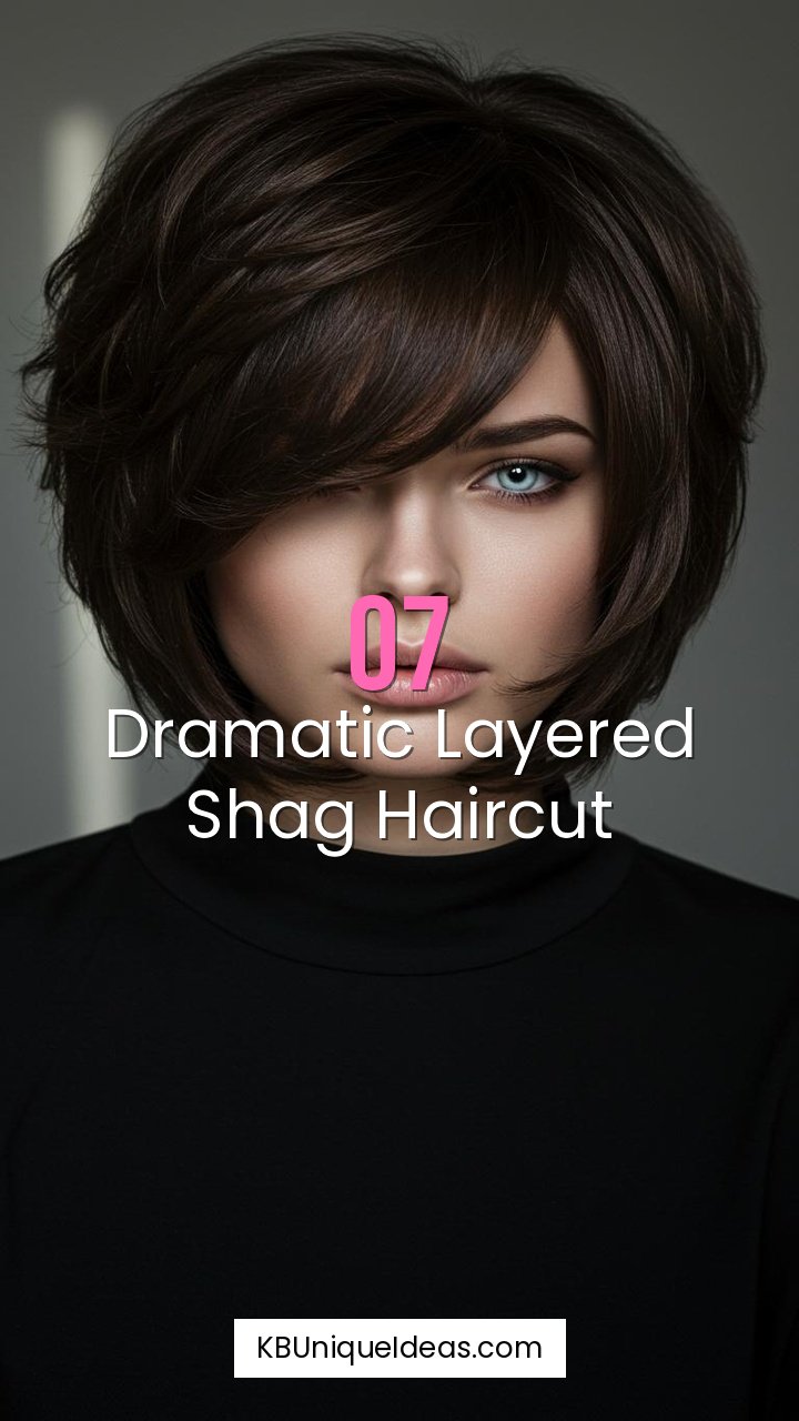 Dramatic Layered Shag Haircut
