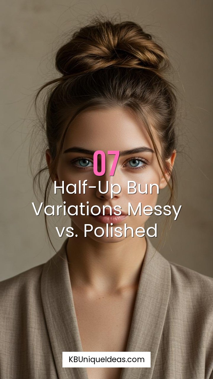 Half-Up Bun Variations Messy vs. Polished