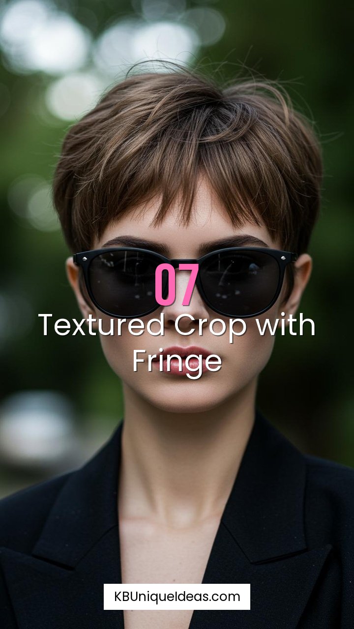 Textured Crop with Fringe