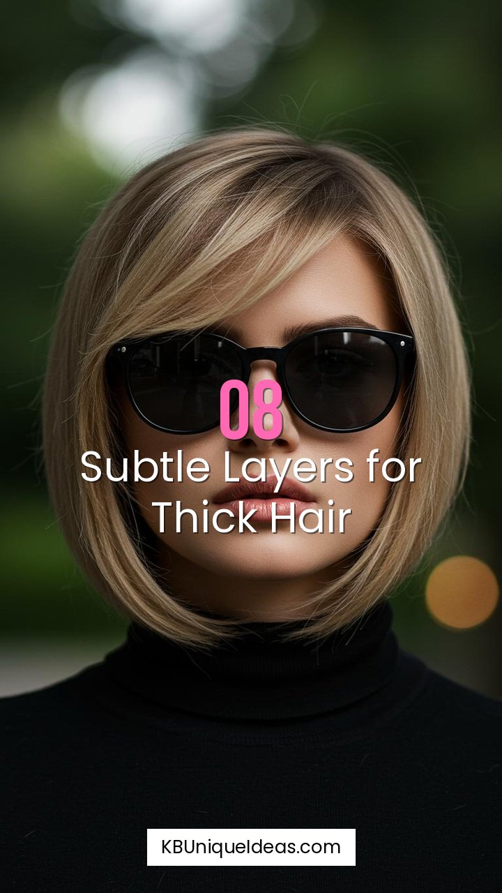 Subtle Layers for Thick Hair