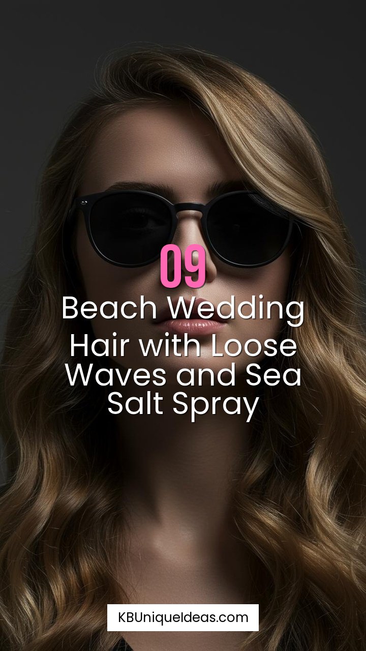 Beach Wedding Hair with Loose Waves and Sea Salt Spray