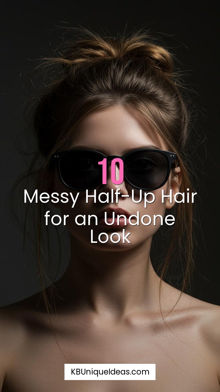 Messy Half-Up Hair for an Undone Look
