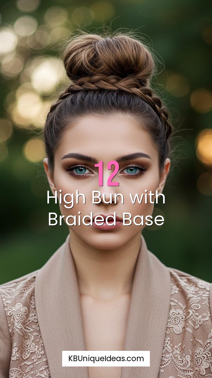 High Bun with Braided Base