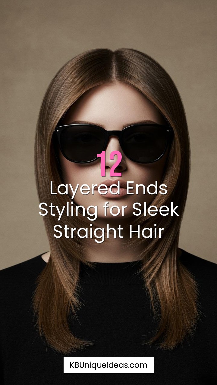 Layered Ends Styling for Sleek Straight Hair