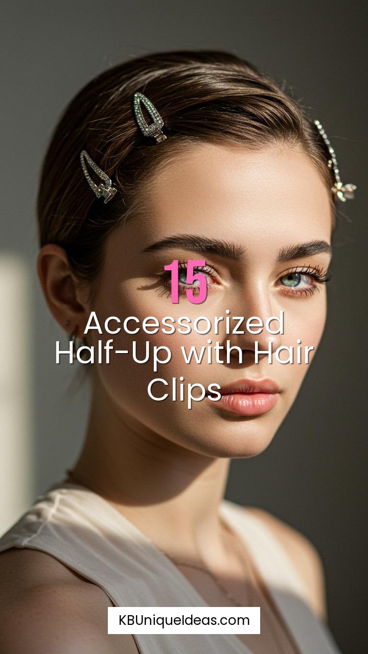 Accessorized Half-Up with Hair Clips