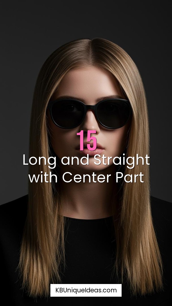 Long and Straight with Center Part