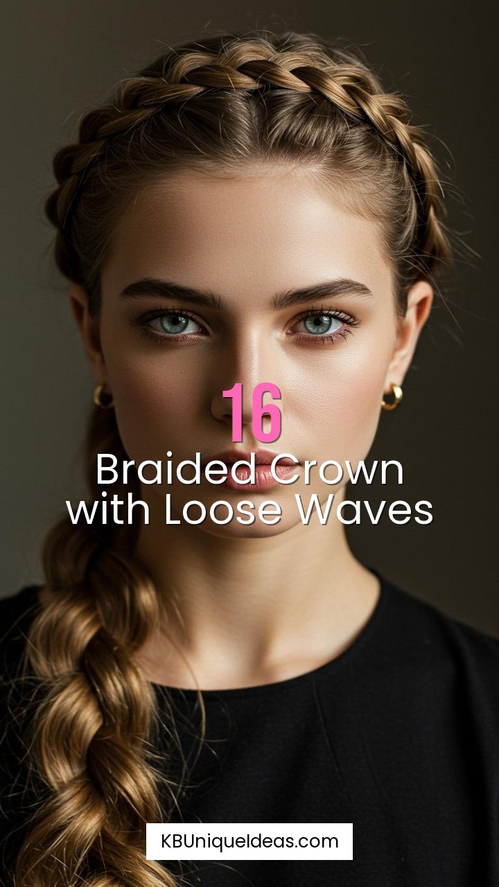 Braided Crown with Loose Waves