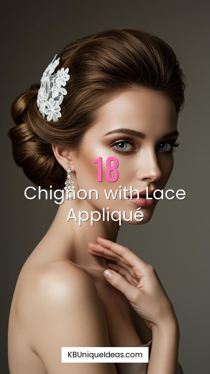Chignon with Lace Appliqué